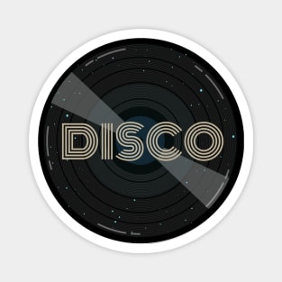 Retro Space Disco Vintage Vinyl Record Magnet